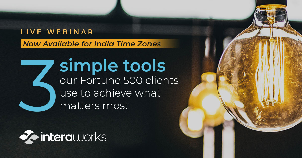 Popular InteraWorks webinar now available in India time zone